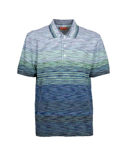Shop MISSONI  Polo: Missoni polo in piquet di cotone fiammato sfumato.
Polo in piquet.
Lavorazione in cotone fiammato sfumato.
Taglio essenziale.
Manica corta.
Composizione: 100%Cotone.
Made in Romania.. US25S20G BJ0014-SM9KU